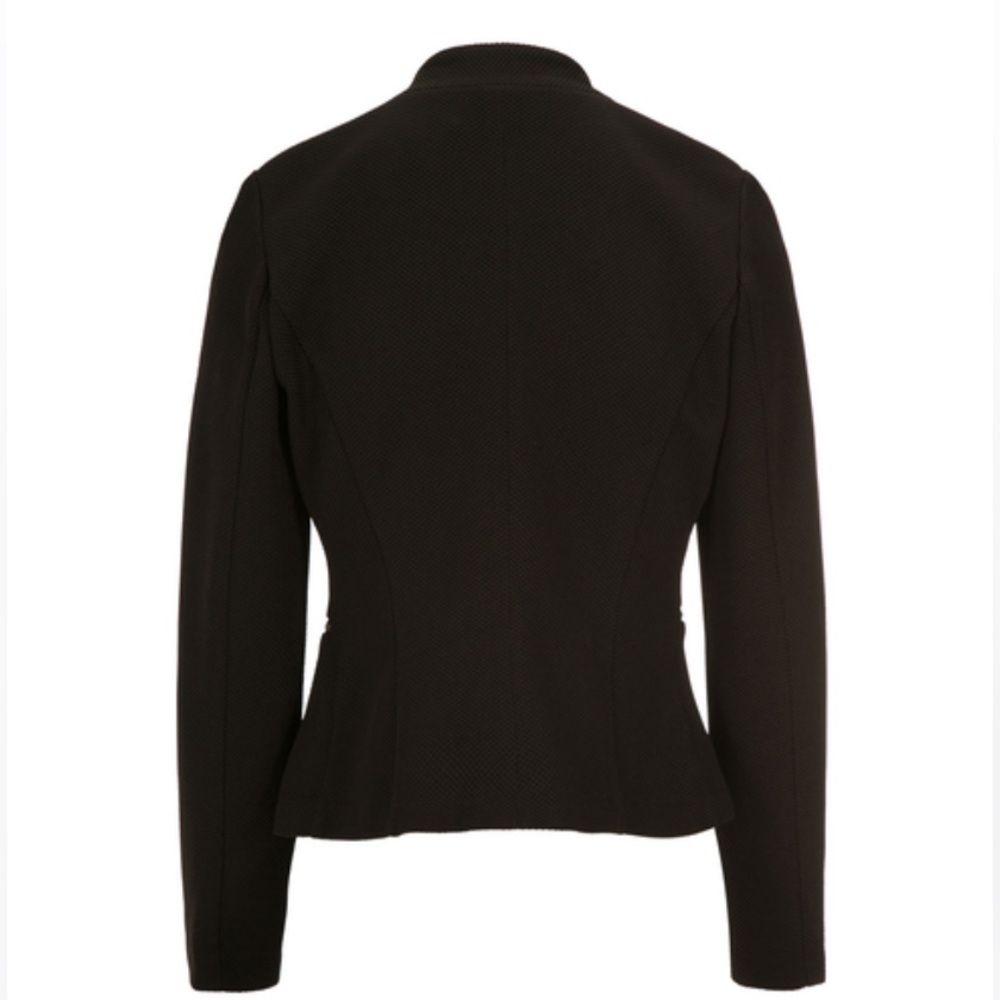 Ricki’s Black Textured Cropped Zip Blazer Jacket | Size L | Minimalist Office - Picture 6 of 12